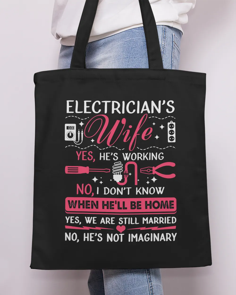 Electrician's Wife Funny Electrician Gift T-Shirt
