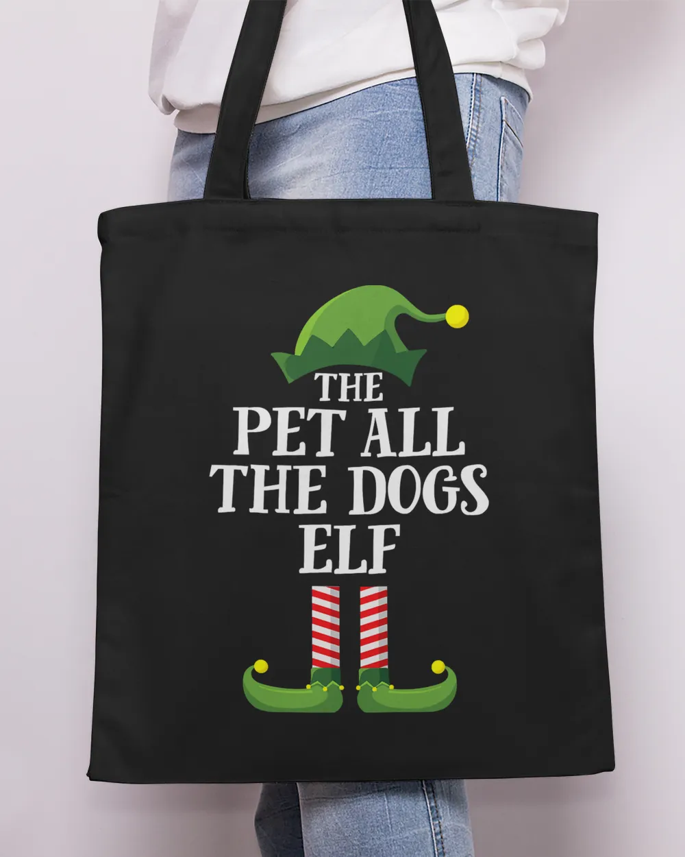 Pet All The Dogs Elf Matching Family Group Christmas Pajama T-Shirt