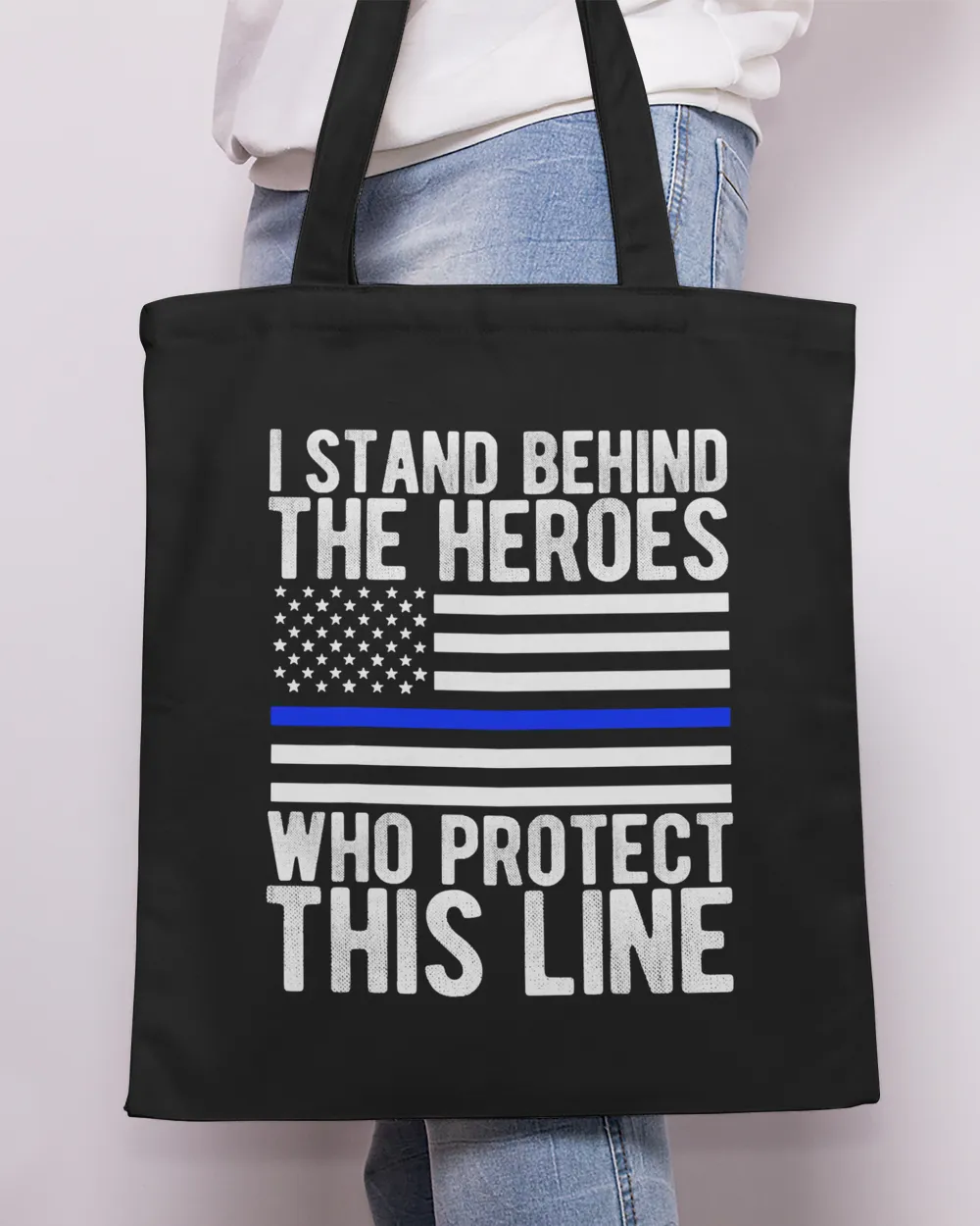 Thin Blue Line Flag - Police Hero Law Enforcement Support T-Shirt