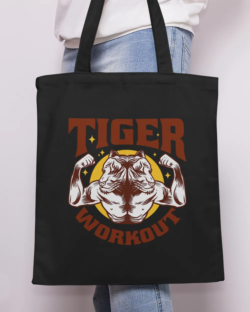 Tiger Gift Workout Gym Person Work Out Expert Weightlifter