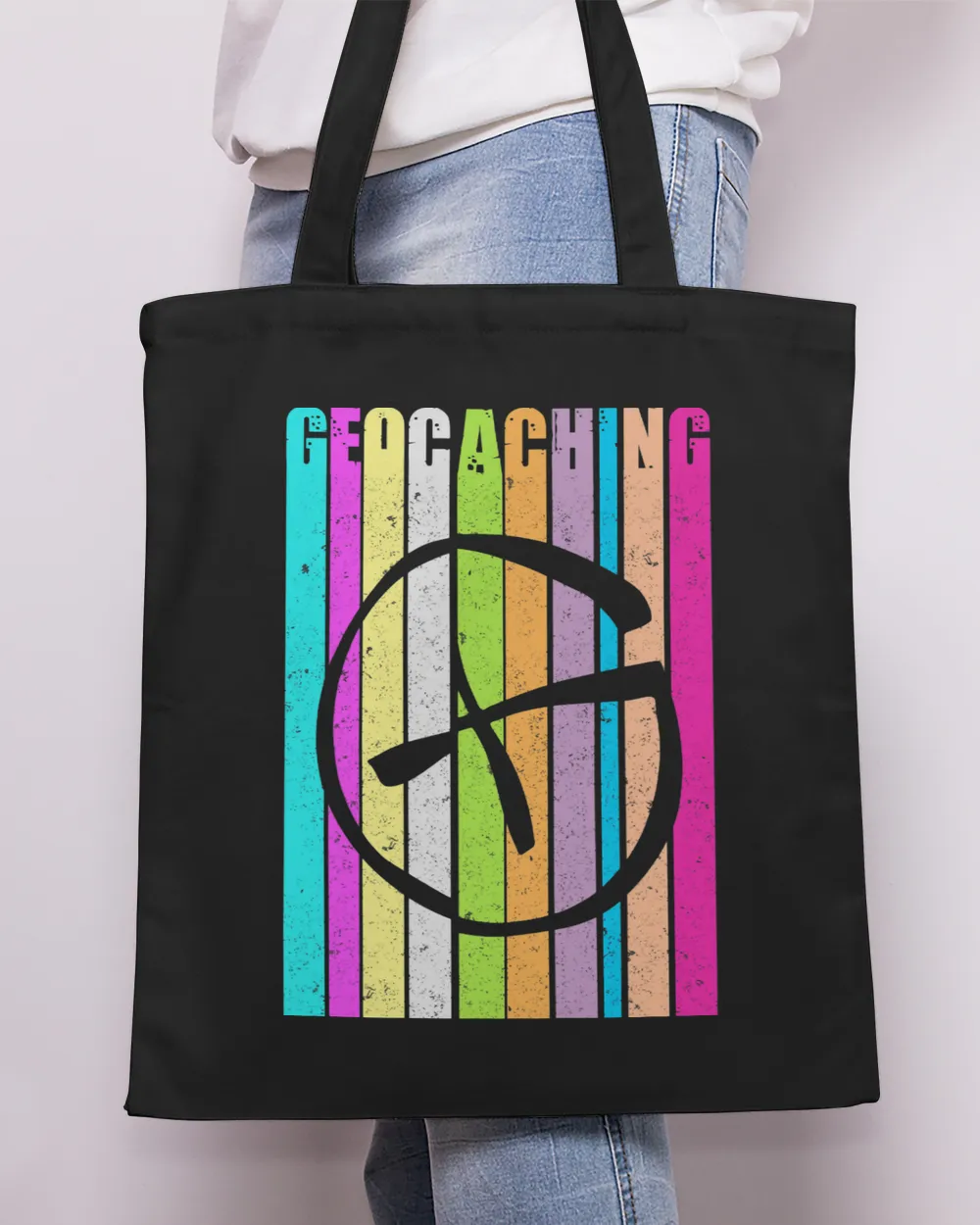 Geocaching IT Nerd For Coders Programmers Tote Bag - Printed in the EU black onesize