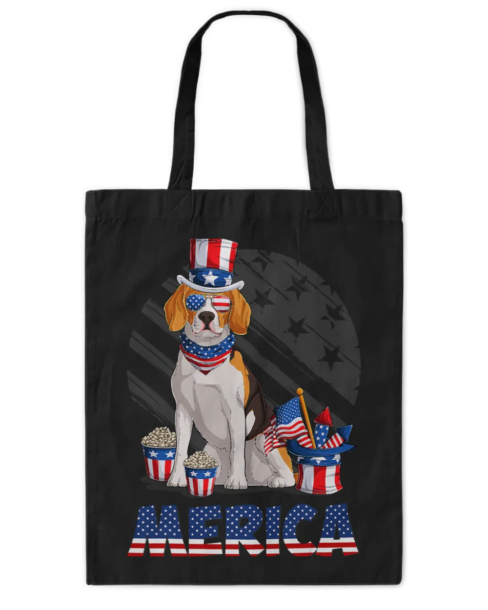 Happy 4th of july american flag patriotic usa Beagle dog