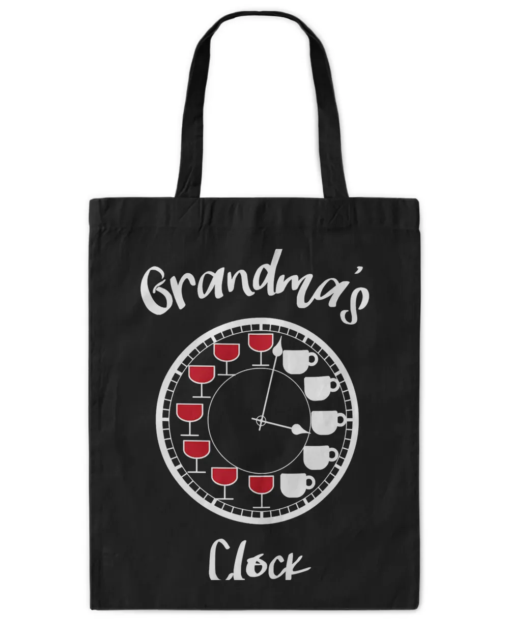 Funny Wine and Coffee Shirts for Women - Grandma's Clock
