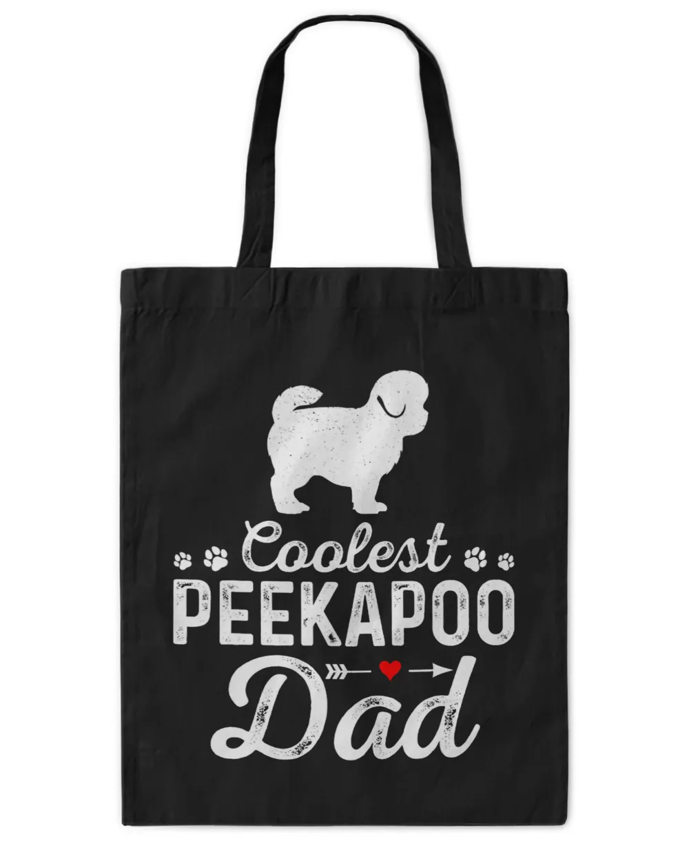 Mens Coolest Peekapoo Dad Funny Dog Dad Pet Dog Family
