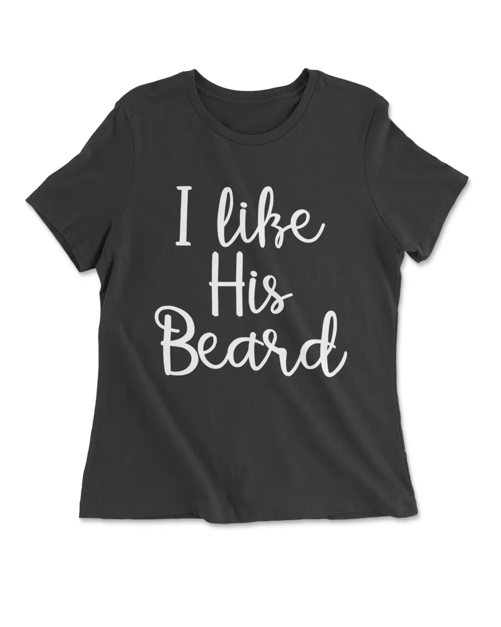 Womens I Like His Beard I Like Her Butt Matching Couples T-Shirt Women's Premium Slim Fit Tee black s