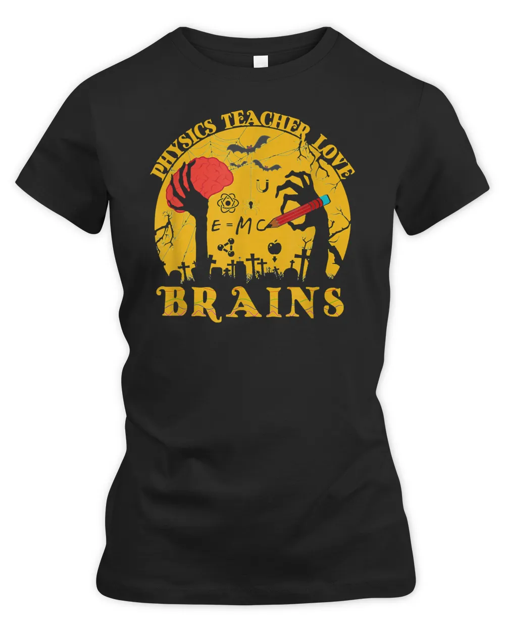 Halloween Physics Teacher Love Brains Funny Halloween 336 Pumpkin