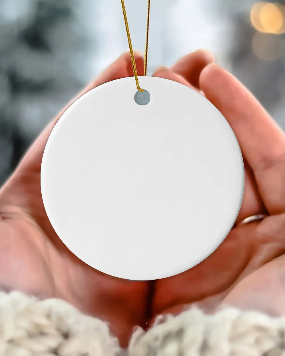 Fbus01364 Frank OR1 Circle Ceramic Ornament (US) white one-sided 1pcs