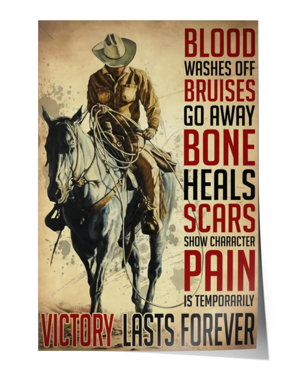 home decor poster rodeo victory poster ideal gift