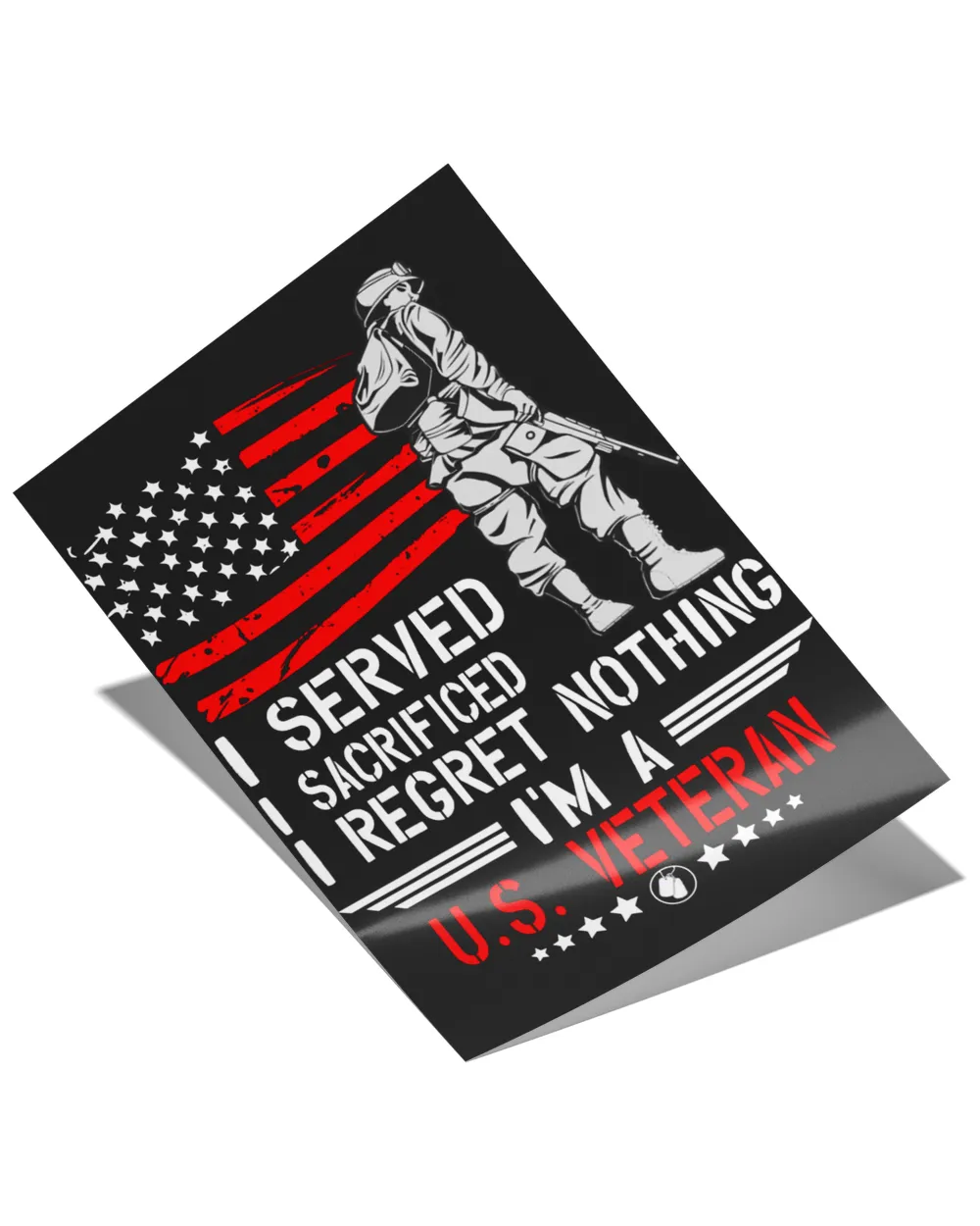 Veteran 555 Satin Portrait Poster (16x24in) black 16x24in