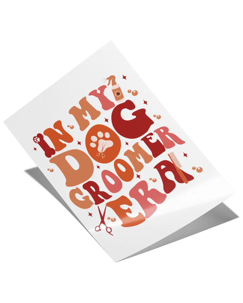 In My Dog Groomer Era Sweatshirt, Custom Dog Groomer Sweatshirt, Pet Groomer Shirt, Personalized Dog Groomer Sweatshirt, Dog Lover Gift Satin Portrait Poster (16x24in) white 16x24in