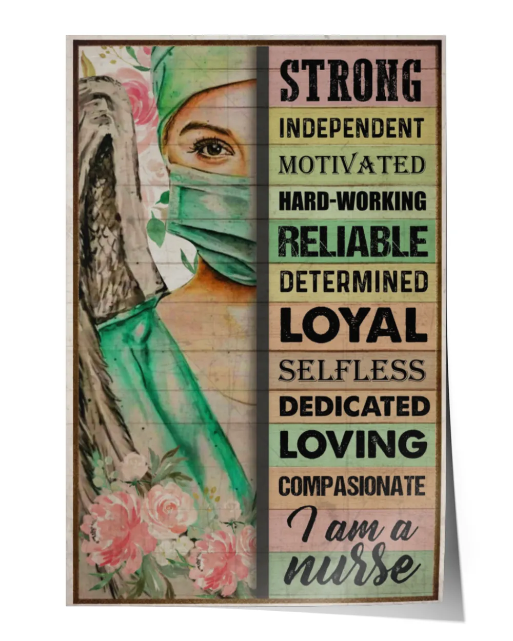 home decor wall posters i am a nurse strong vertical poster ideal gift