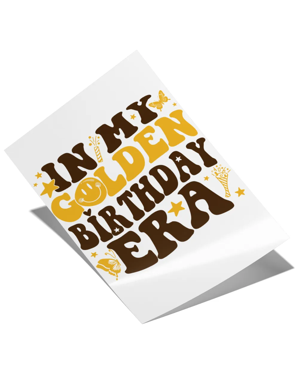 In My Golden Birthday Era Sweatshirt, Golden Bday Shirt, Golden Birthday Gift, In My Birthday Era, Birthday Shirt, Birthday Party Shirt Satin Portrait Poster (12x18in) white 12x18in