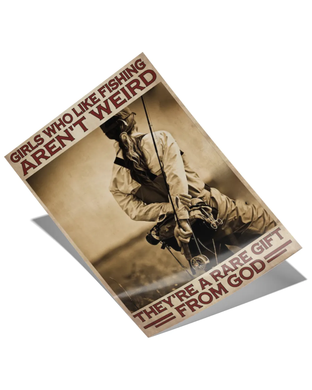 home decor wall posters girls who like fishing are a rare gift from god vertical poster ideal gift