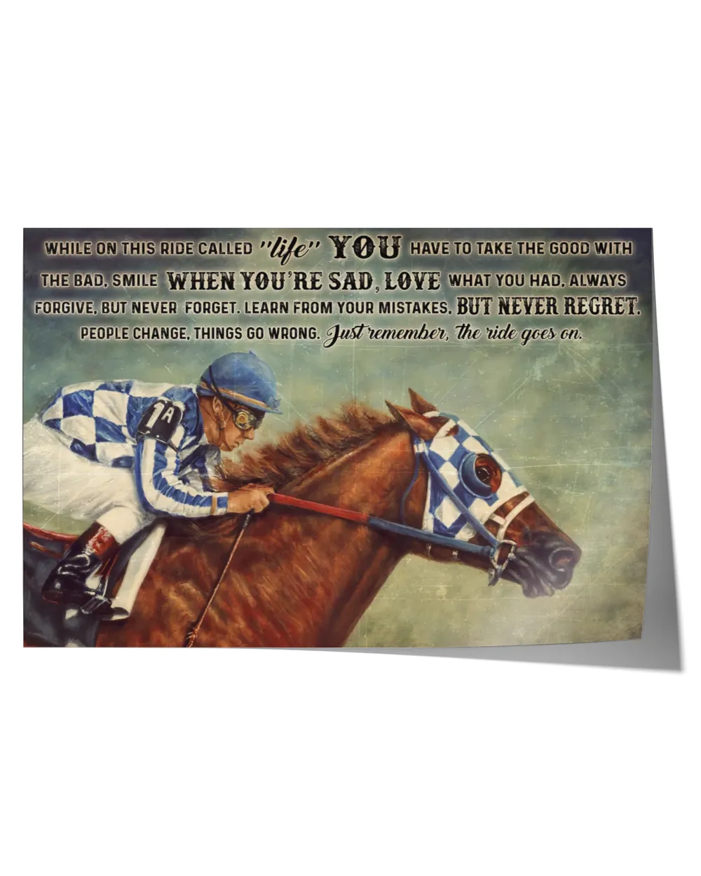 home decor wall posters secretariat while on this ride horizontal poster ideal gift