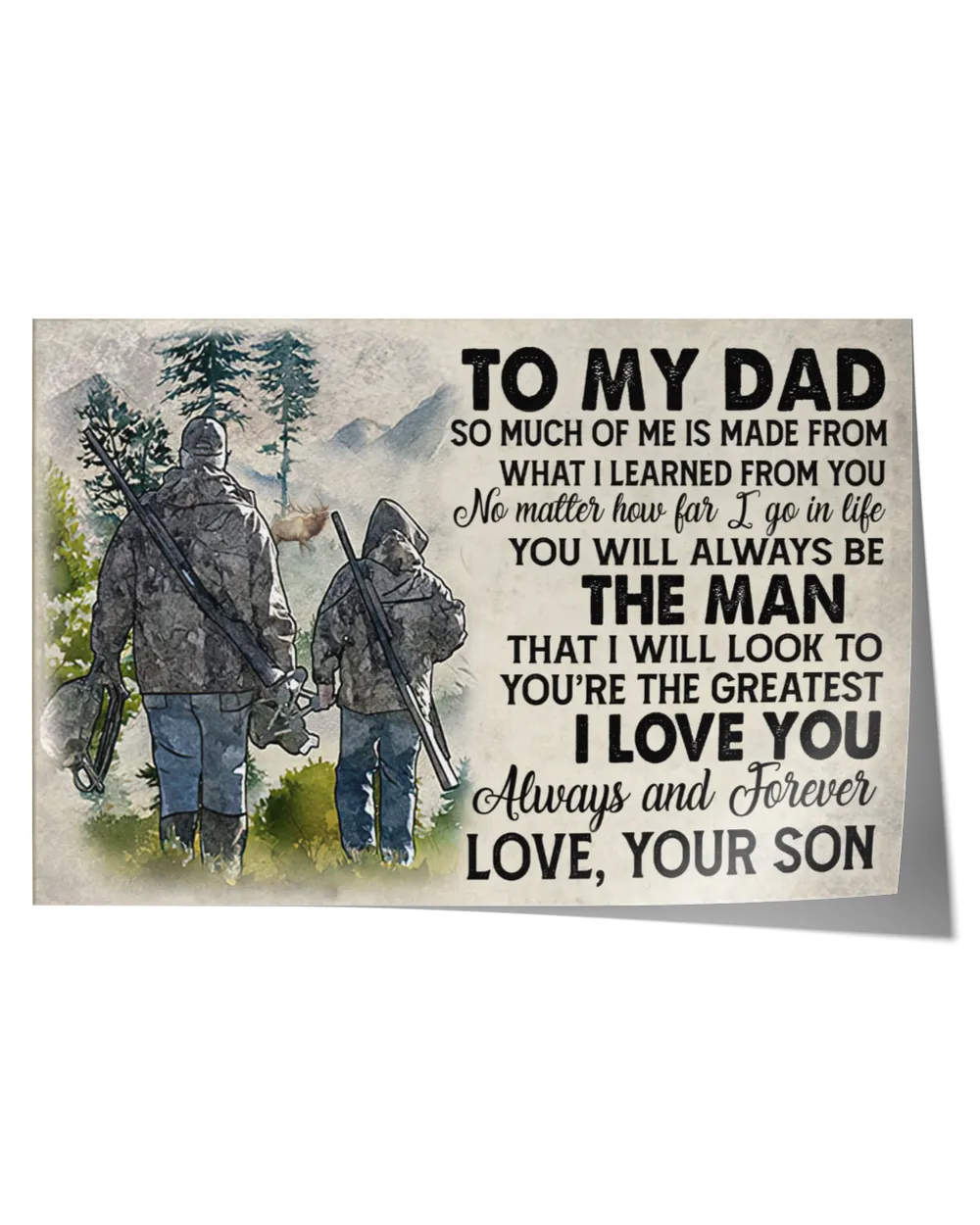 Hunting To my dad poster