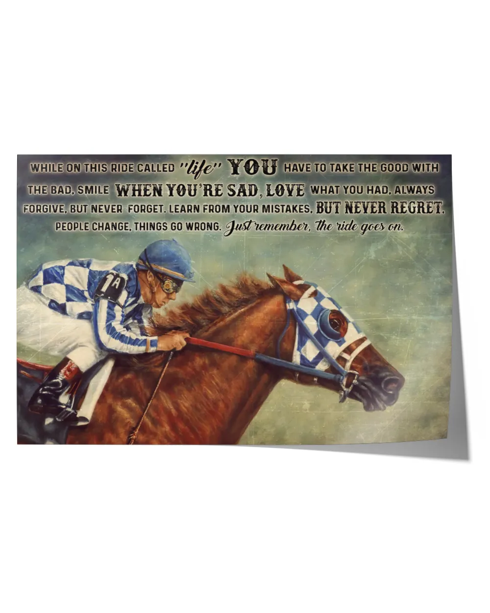 home decor wall posters secretariat while on this ride horizontal poster ideal gift