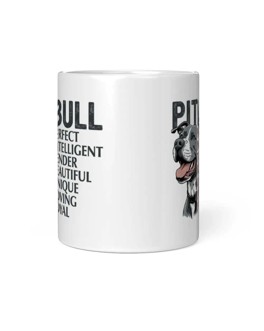 Intelligent dog pitbull shirt White Mug white 11oz