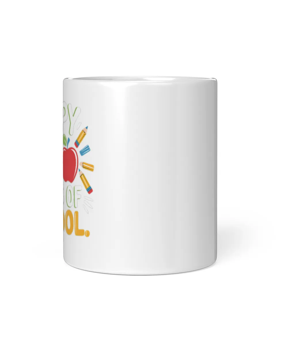 Happy 100 Days of School Leopard Heart White Mug white 11oz