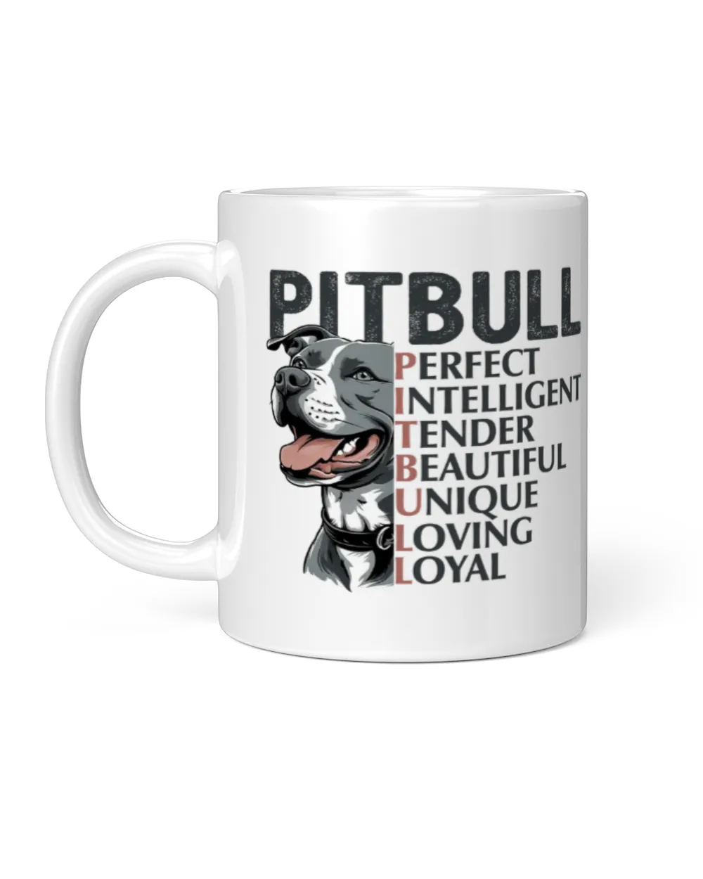 Intelligent dog pitbull shirt White Mug white 11oz