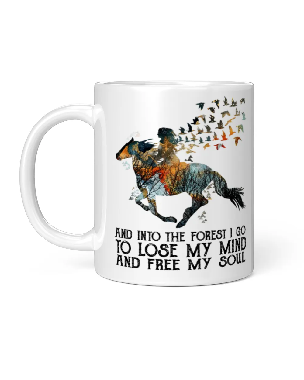 horse forest girl into the forest I go