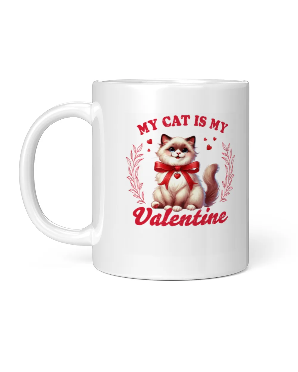 Valentine's Day Cat Lover Design Cat is My Valentine Long Sleeve