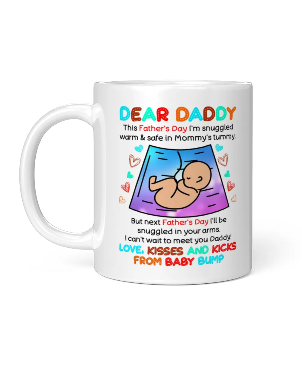 Dear Daddy I Can't Wait To Meet You Daddy Father's Day Mug