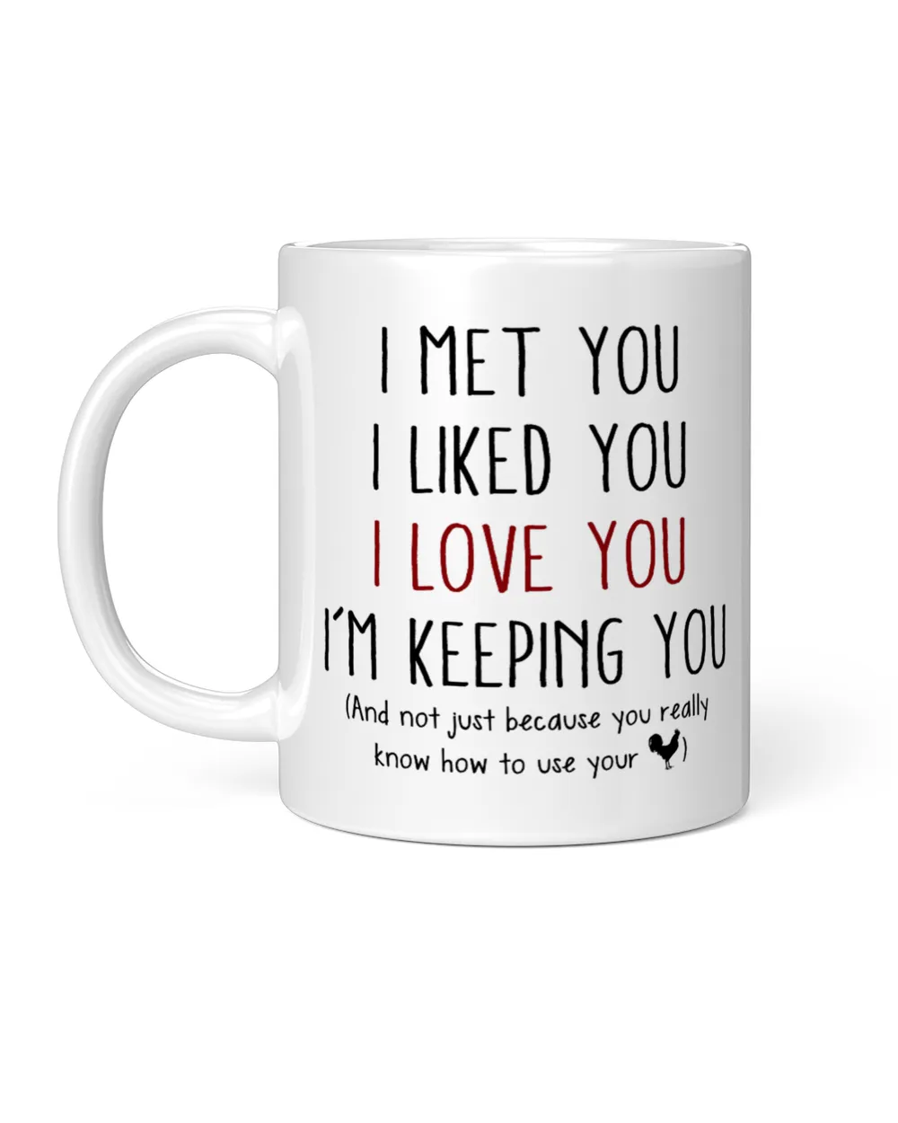 I met you I liked you I love you I'm keeping you And not just because you really know how to use your cock coffee mug