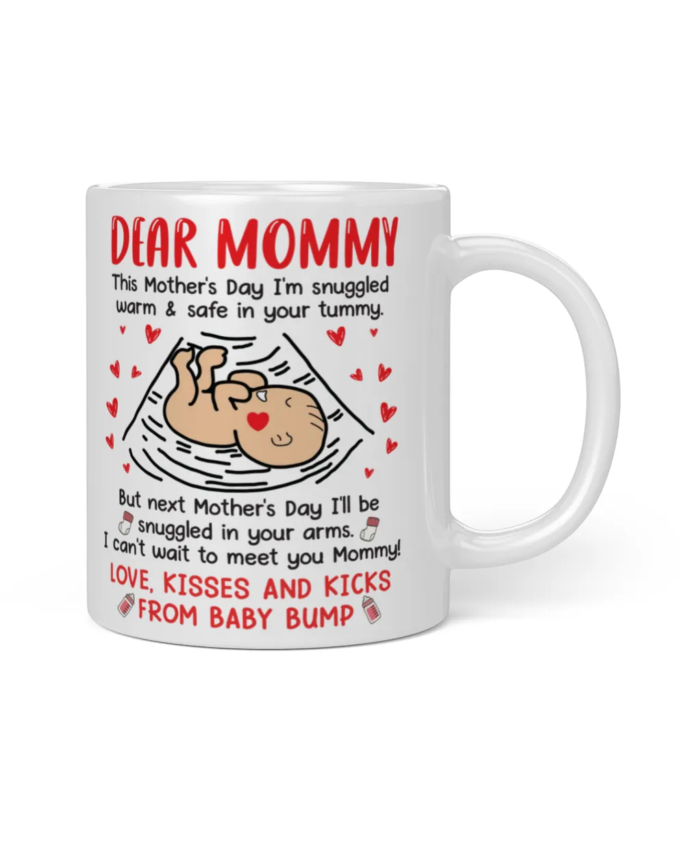 Dear Mommy Happy 1st Mother's Day Mug 3