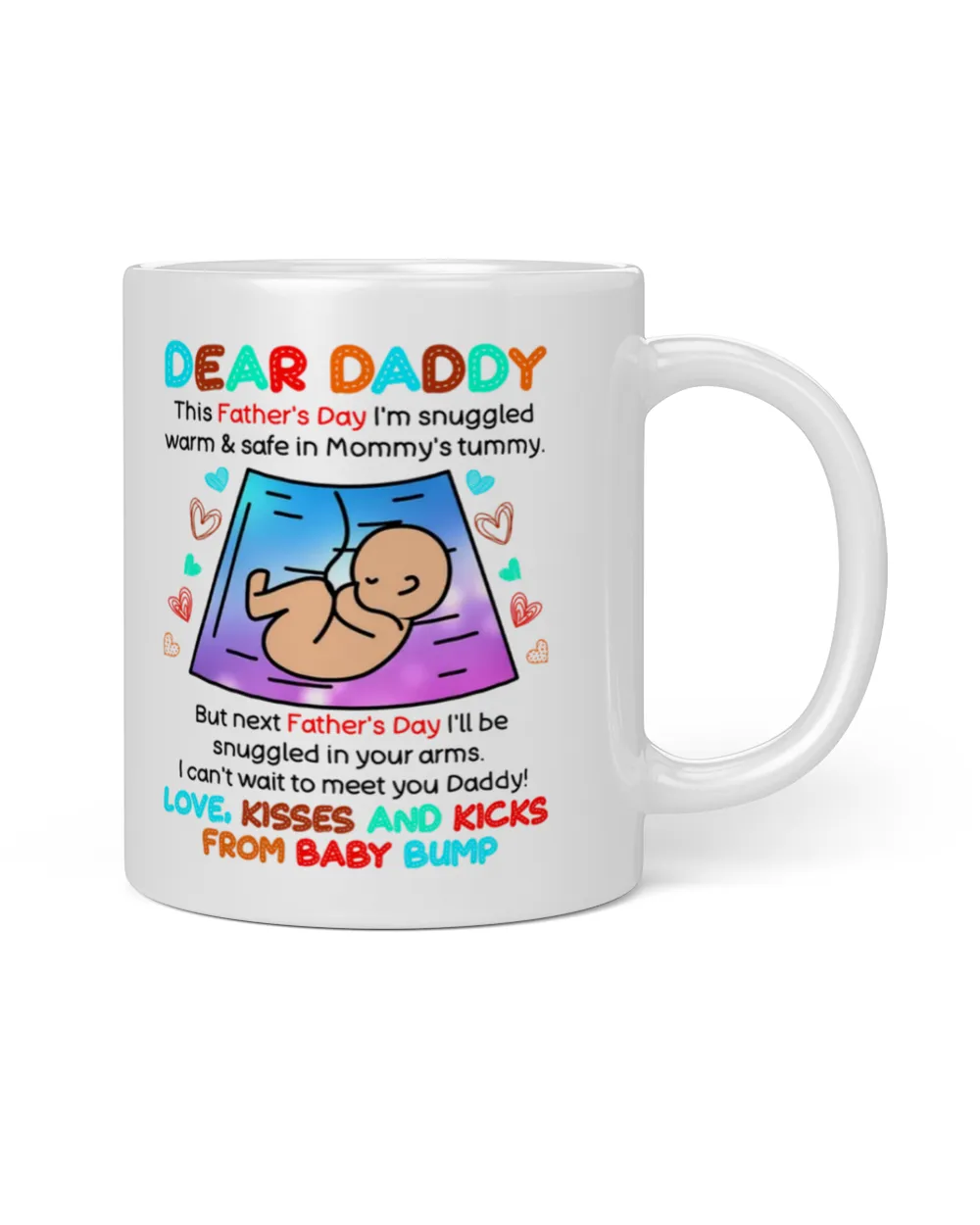 Dear Daddy I Can't Wait To Meet You Daddy Father's Day Mug