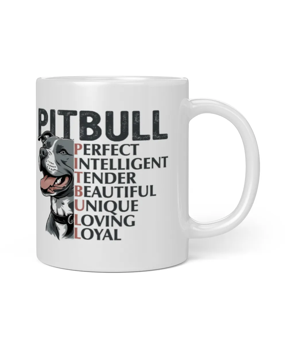 Intelligent dog pitbull shirt White Mug white 11oz