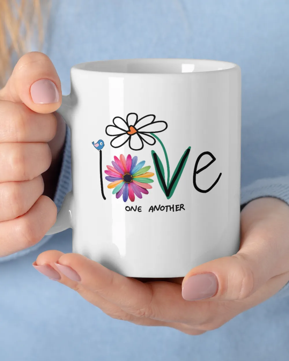 Love one another White Mug white 11oz