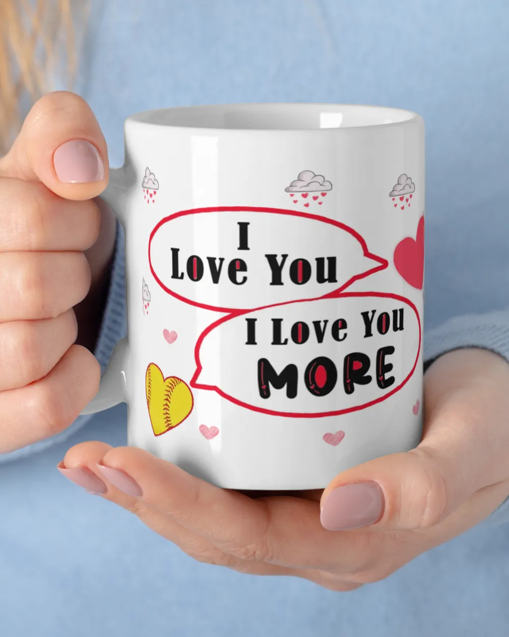 Valentine Mug- For Softball Lovers- Softball Mug Gifts White Mug white 11oz