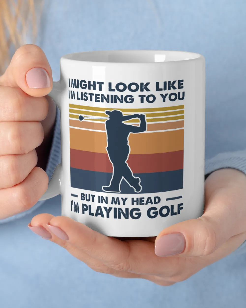In my head I'm playing golf White Mug white 11oz