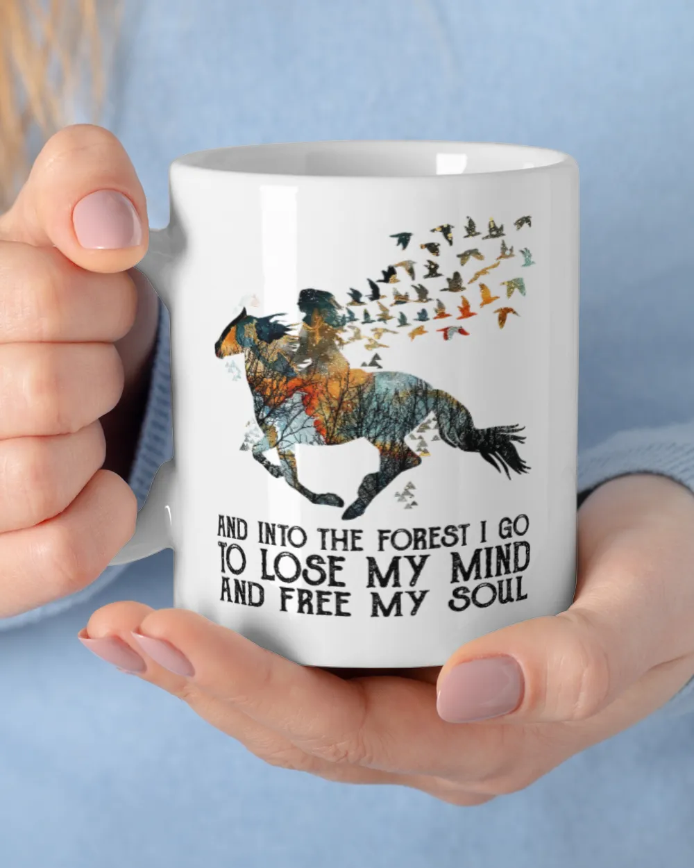 horse forest girl into the forest I go
