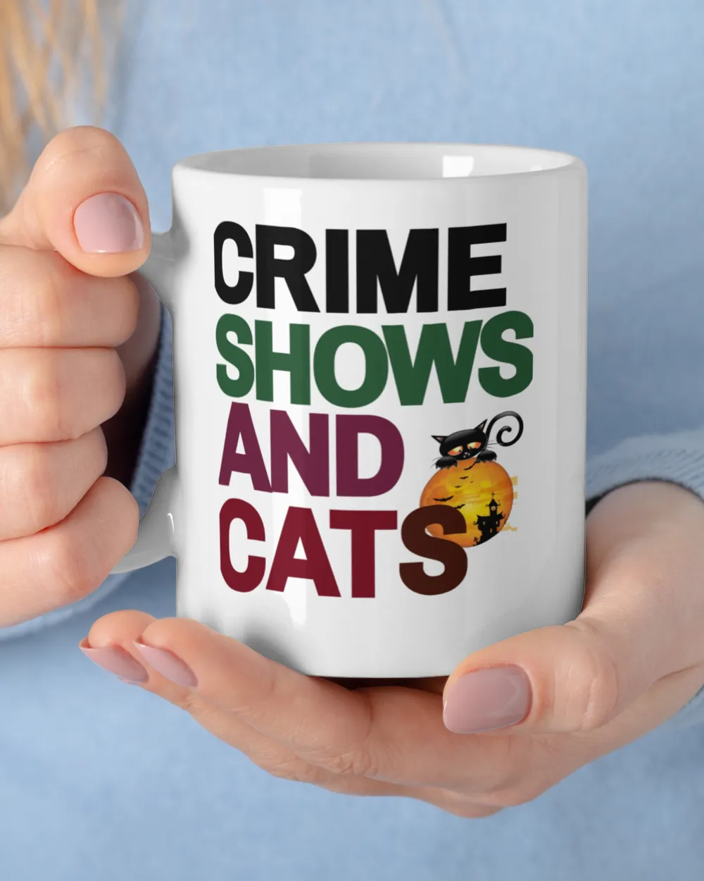 Crime shows and cats black cat   Cats lover 699  T-Shirt
