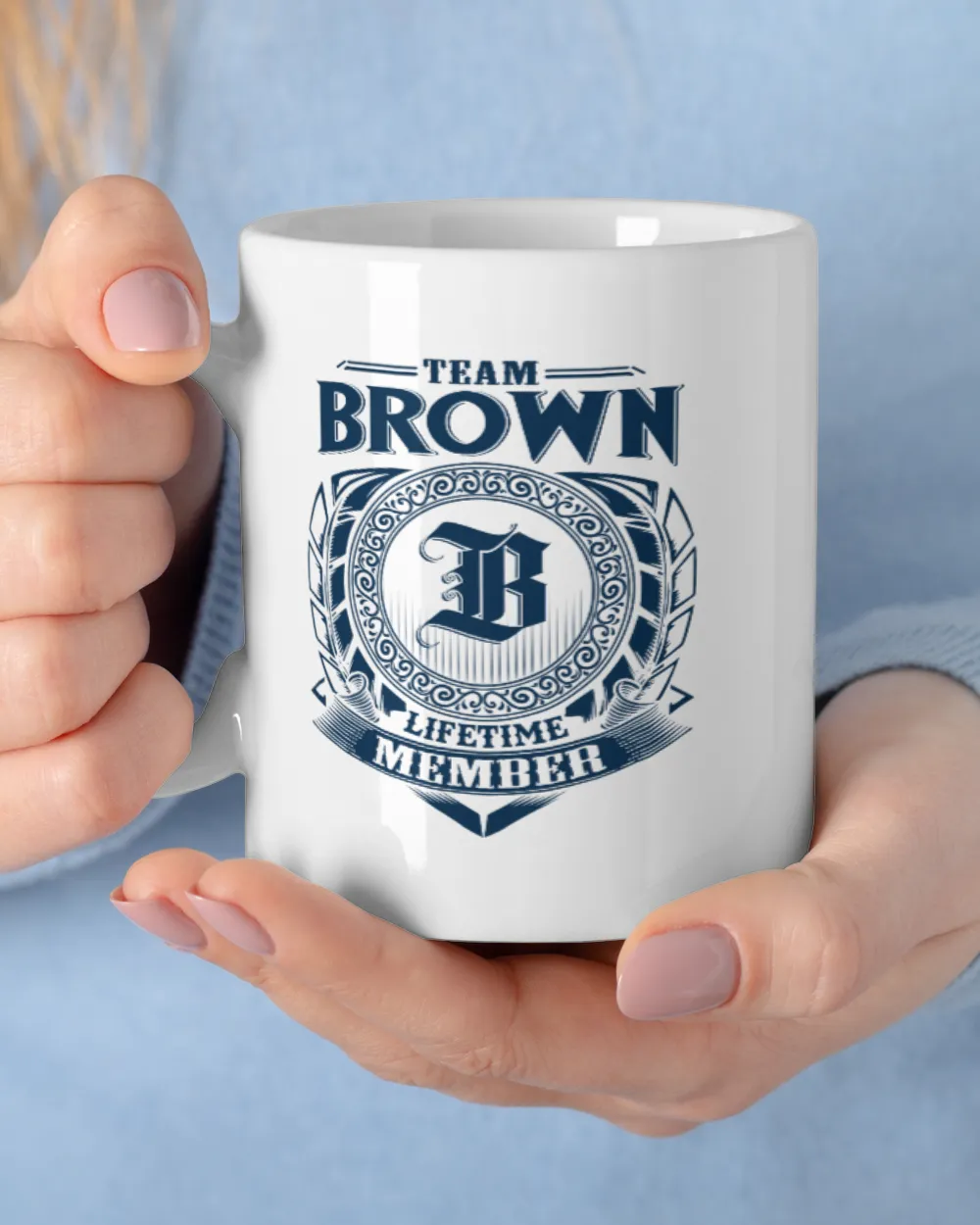 Team Brown Lifetime Member White Mug white 11oz