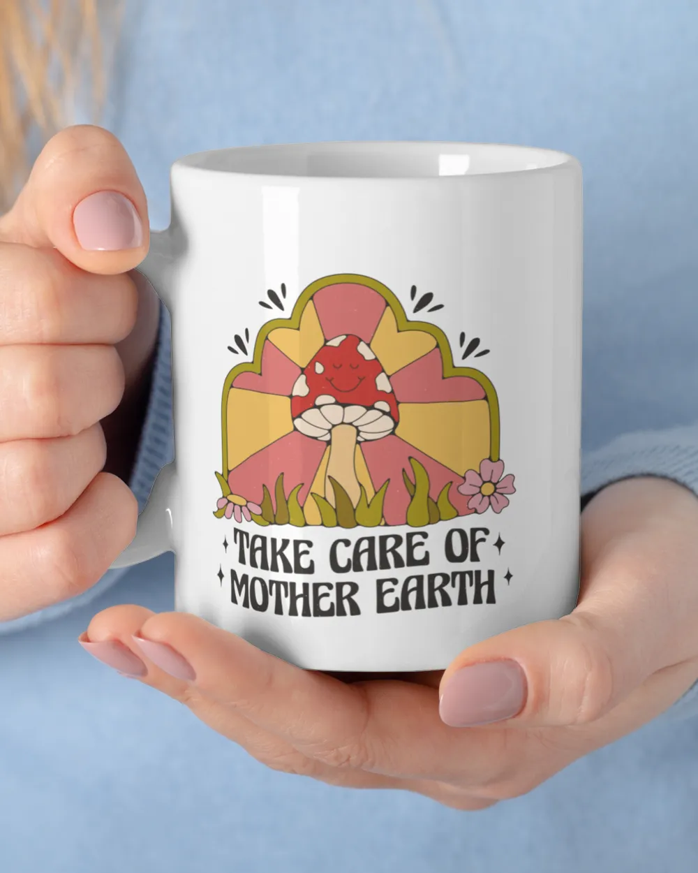 Take care of mother earth T-Shirt White Mug white 11oz