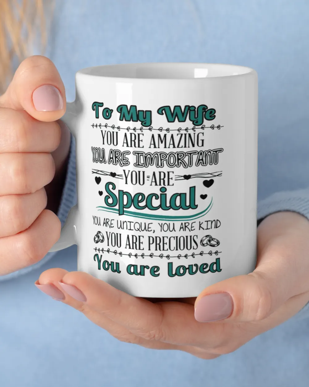 To my wife you are amazing White Mug white 11oz