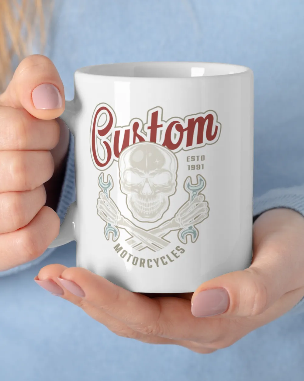 Custom Motorcycles ESTD 1991 Mug White Mug white 11oz