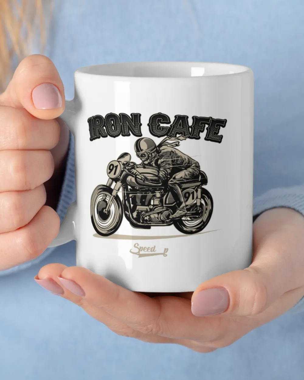 Iron Cafe Speed Mug White Mug white 11oz