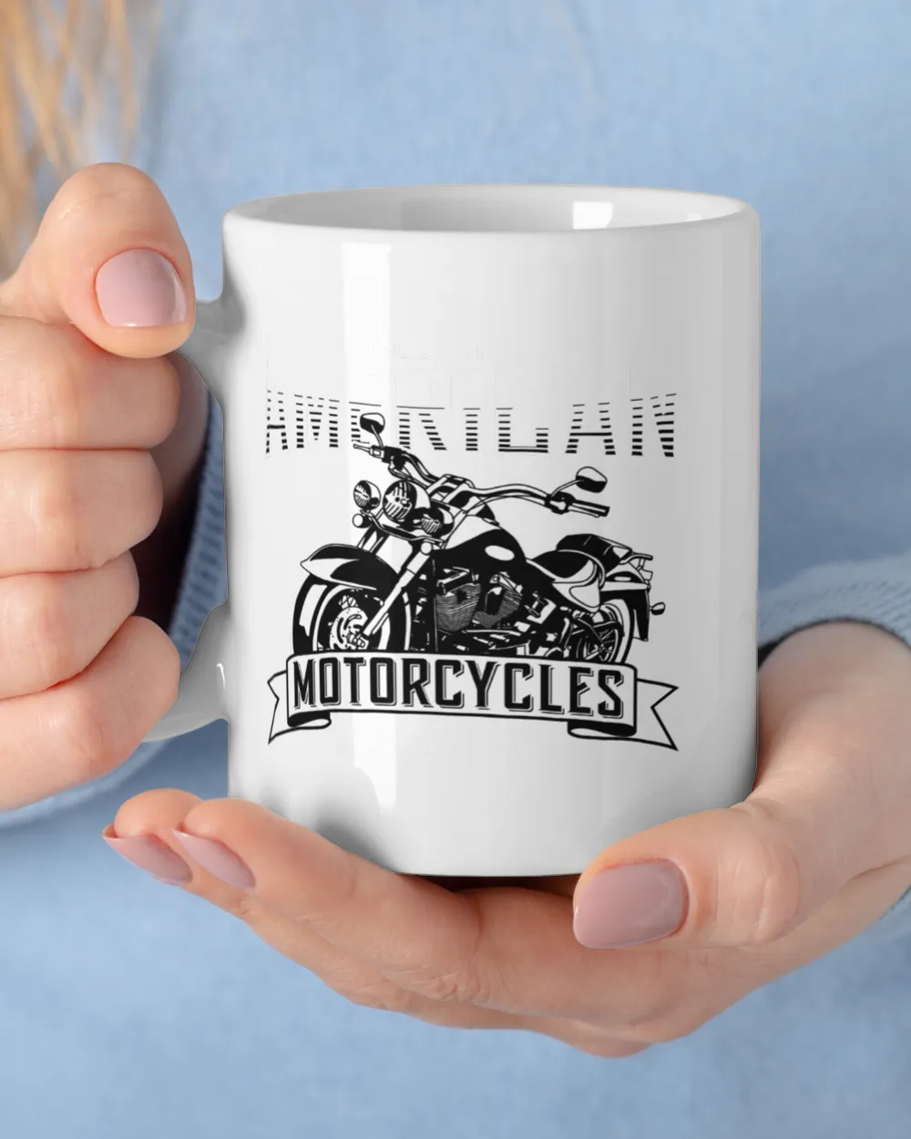 Iron Cafe Two Wheels Forever Mug White Mug white 11oz
