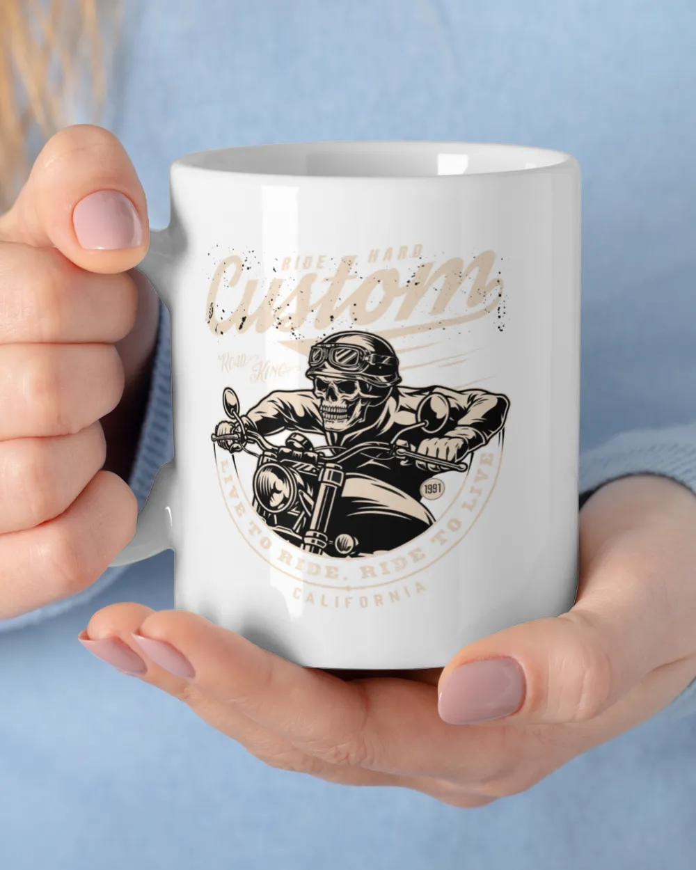 Ride Hard Custom Road King Mug White Mug white 11oz