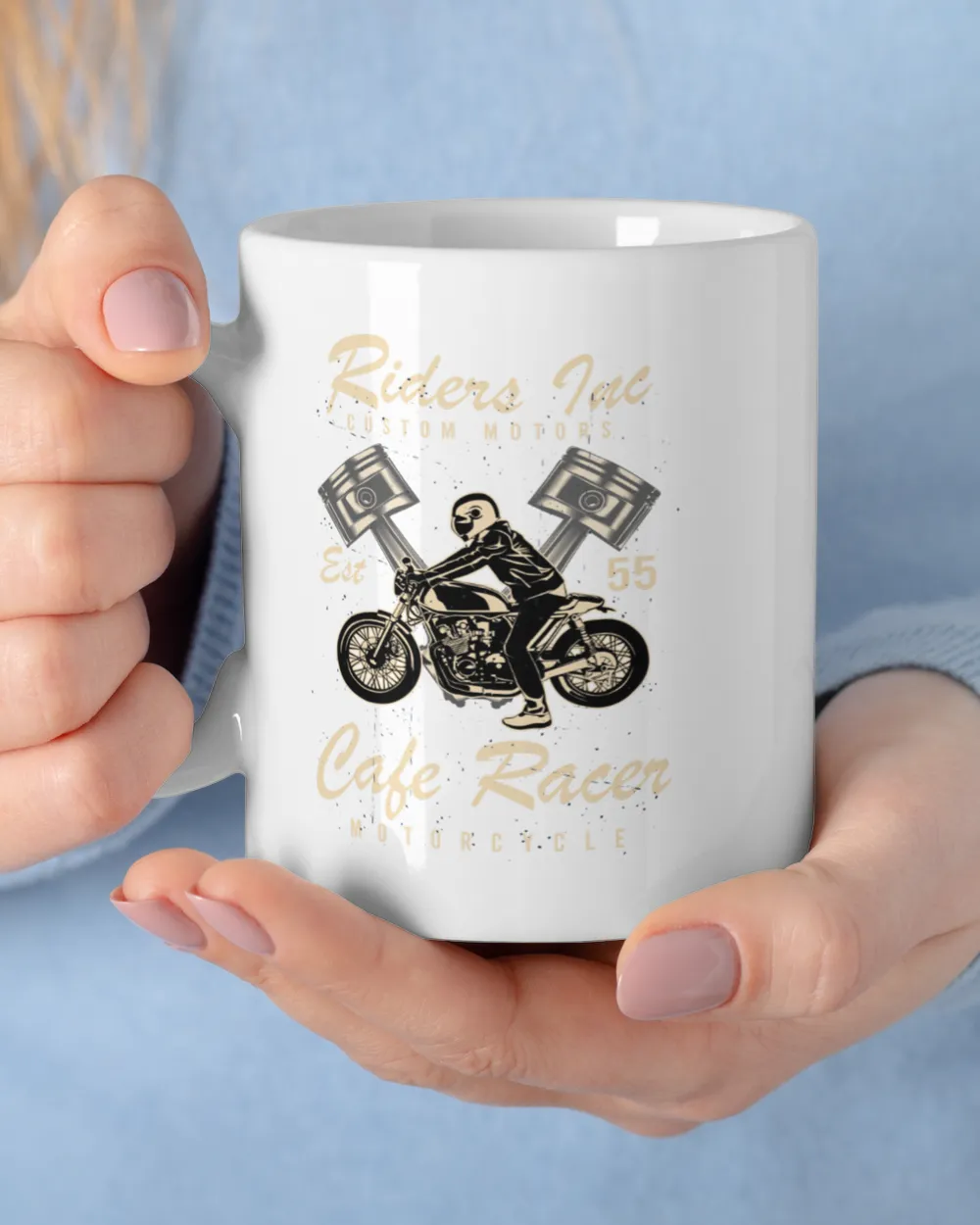 Riders Tuc Cafe Racer Mug White Mug white 11oz