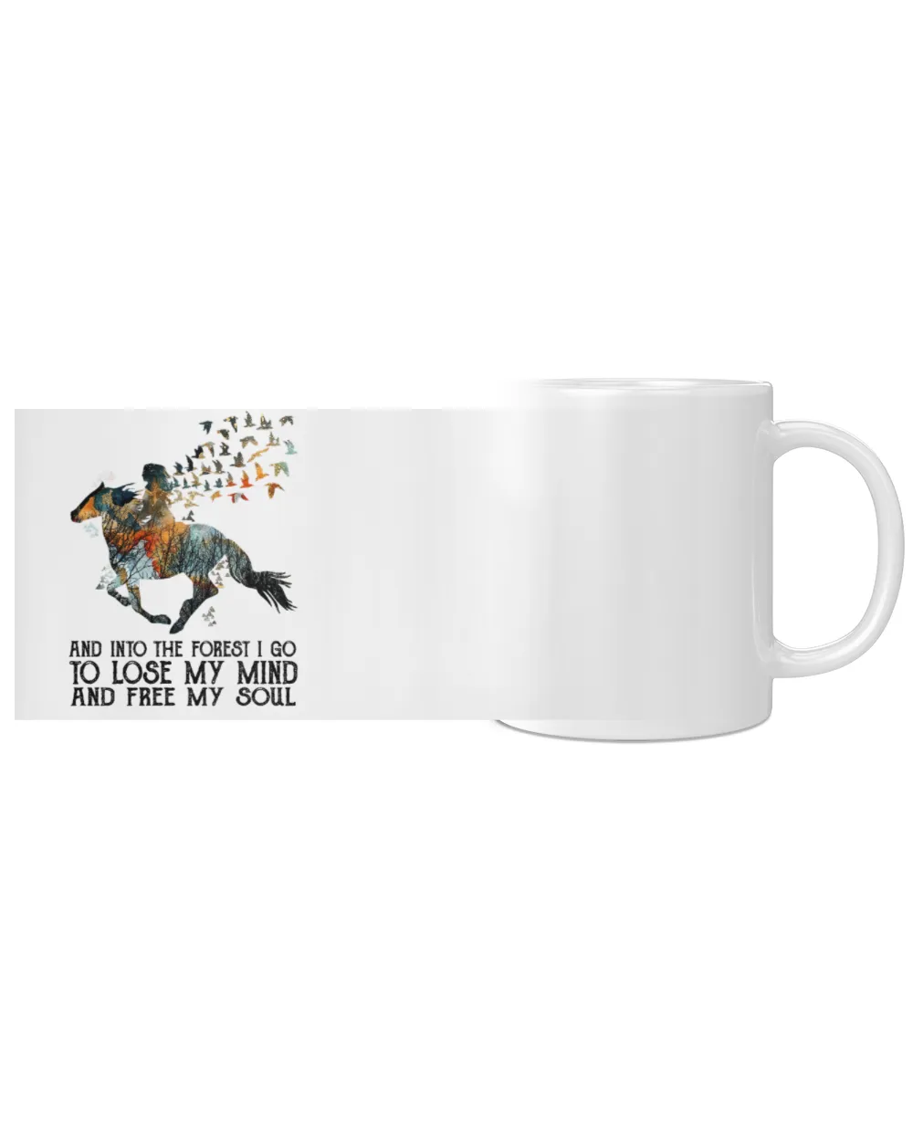horse forest girl into the forest I go