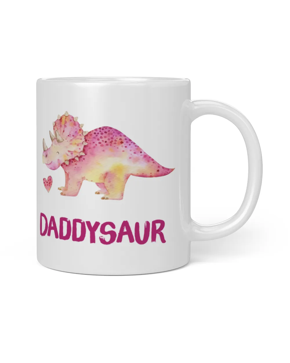 Personalised [TRICERATOPS] Funny [DaddySaur] Cute Dinosaur Gift / Family Mug, Personalized Mug, Gift for Dad, Father's Day Gift, Funny Dinosaur Mug, Mug For Dad, Butt Mug