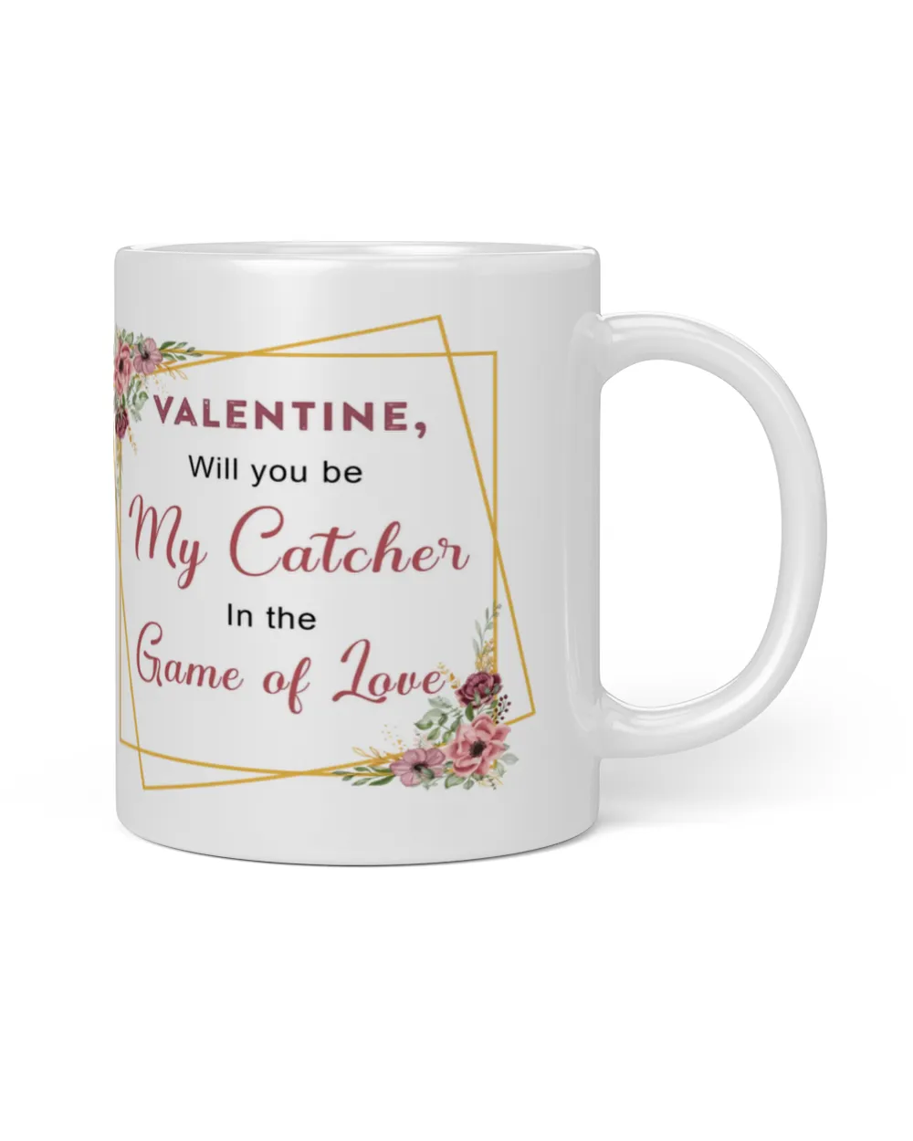 Valentine Mug For Softball Lovers- Softball Mug Gifts White Mug white 11oz