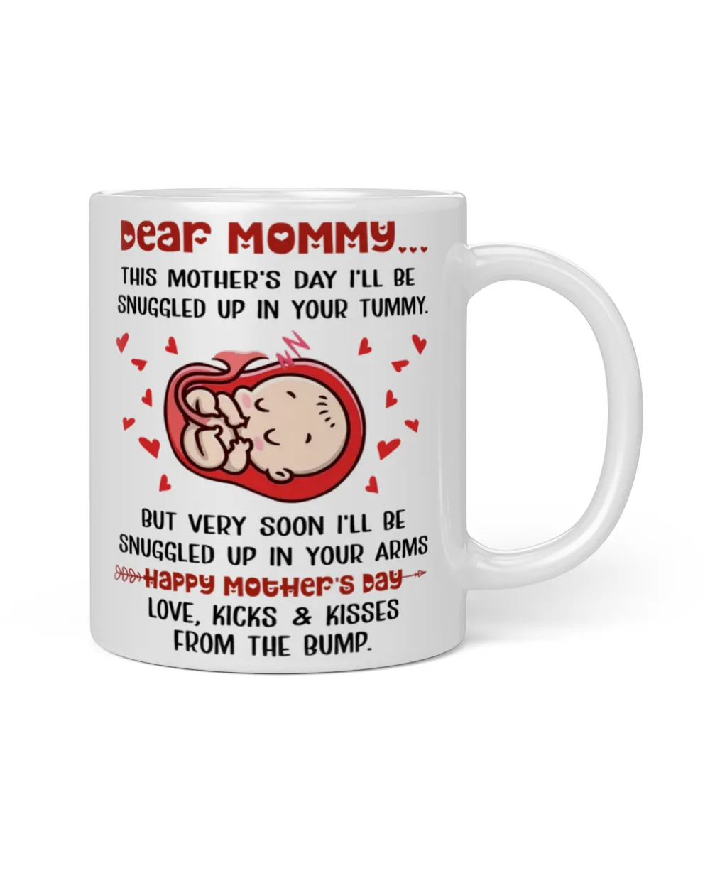 Dear Mommy Happy 1st Mother's Day Mug 10