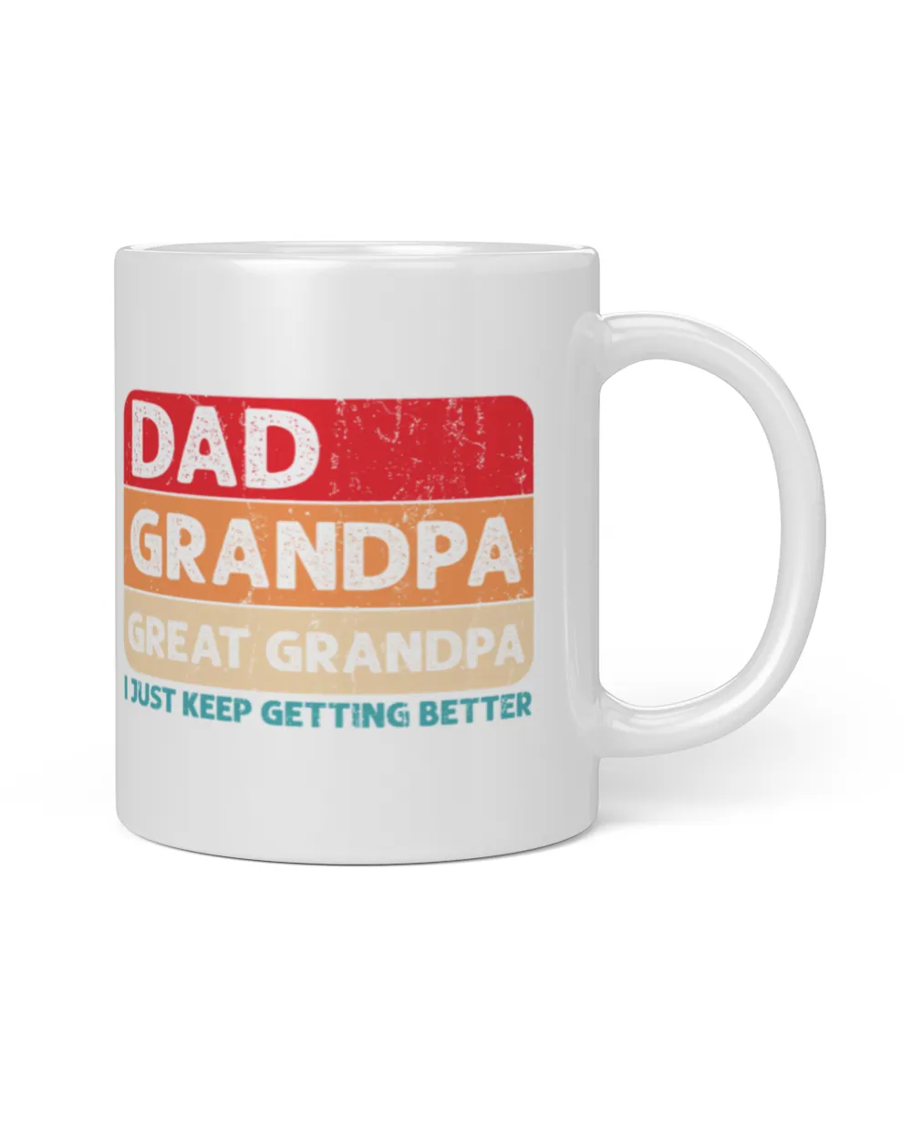 Dad Grandpa Great-Grandpa Mug - Great Grandpa Pregnancy Announcement, Great-Grandpa Gift, Family Baby Announcement Mug White Mug white 11oz