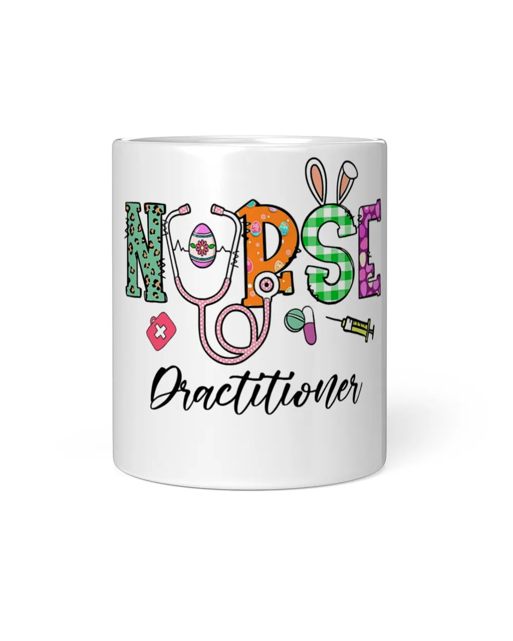 Nurse Practitioner Stethoscope Nursing Bunny Easter Day T-Shirt