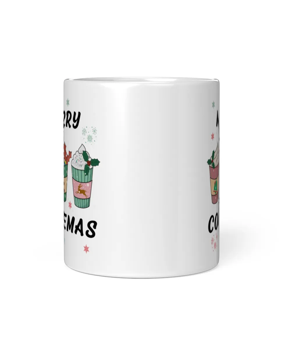 Coffee Lover Merry Christmas Coffee Mug White Mug white 11oz